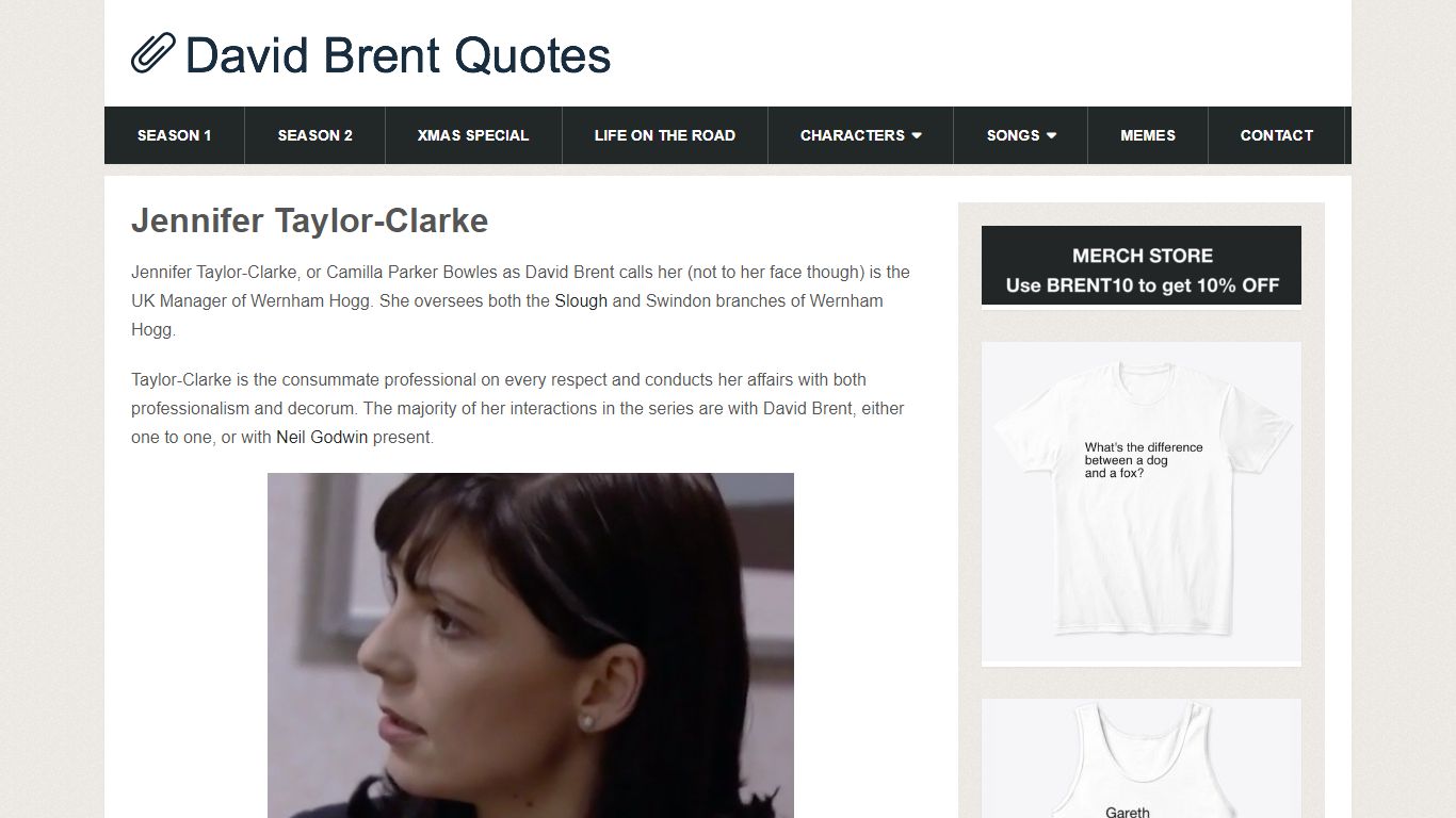 Jennifer Taylor-Clarke - The Office - David Brent Quotes